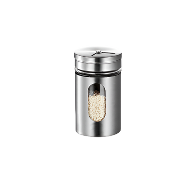Stainless Steel and Glass Salt Pepper Spice Jar – 8x5cm Airtight Container – IndianGroceryUK